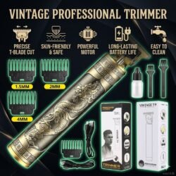 Rechargeable Vintage Professional T9 Full Set of Hair Trimmer VPPT