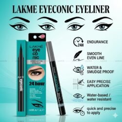 Lakme Eyeconic Kajal EYELINER Pencil Featuring a Smudge / Waterproof Leel